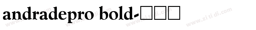 andradepro bold字体转换